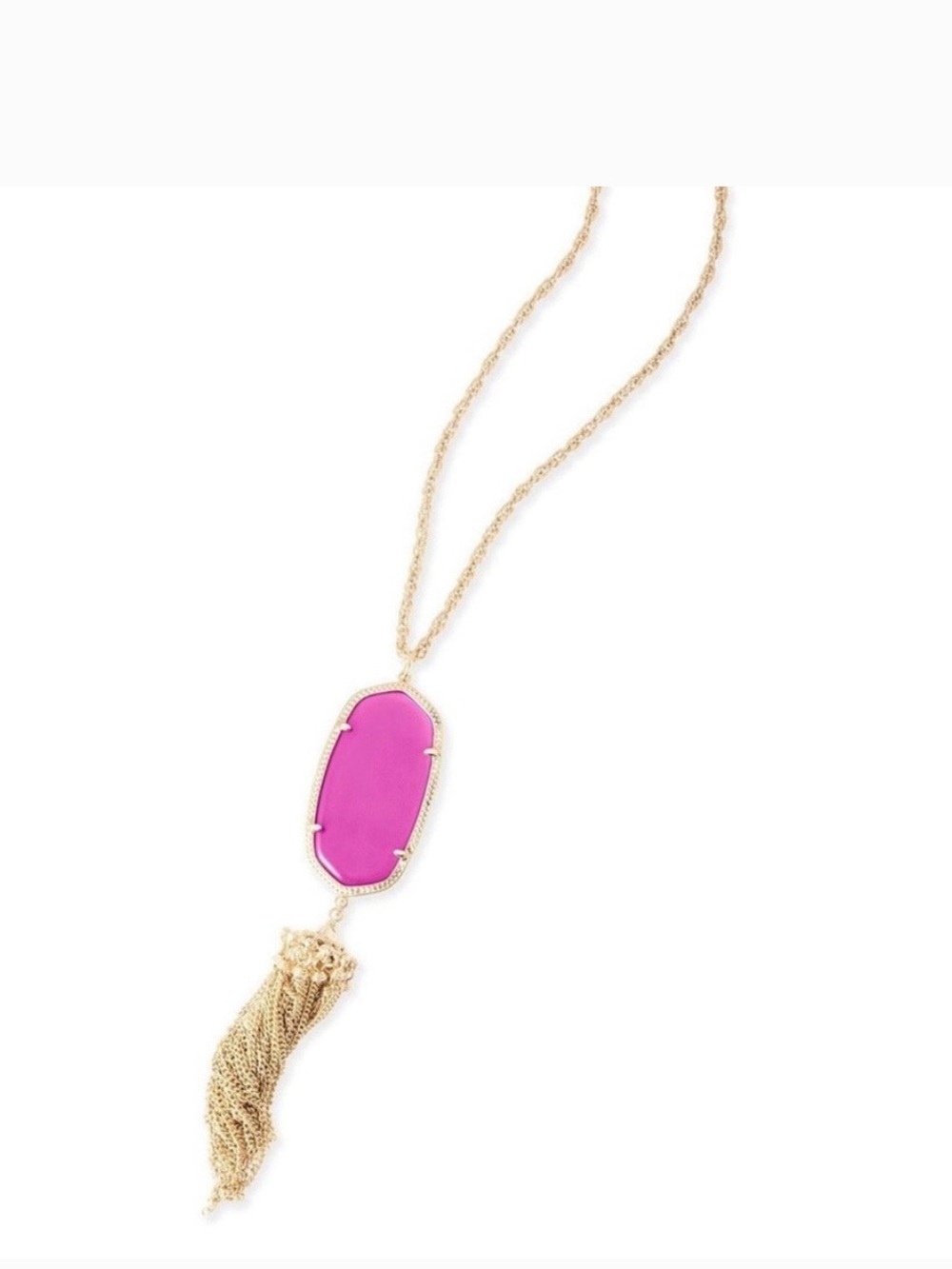 Kendra Scott Pink Magenta Rayne Tassel Necklace